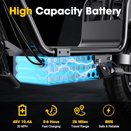 48V 10.4AH Foldable Electric Scooter with Seat C9549