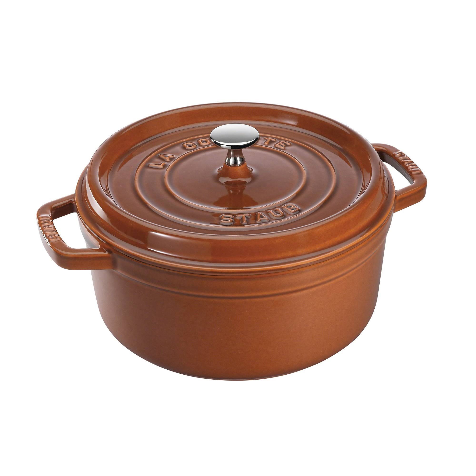 Dark Blue Cast Iron 4-Quart Round Cocotte T45011