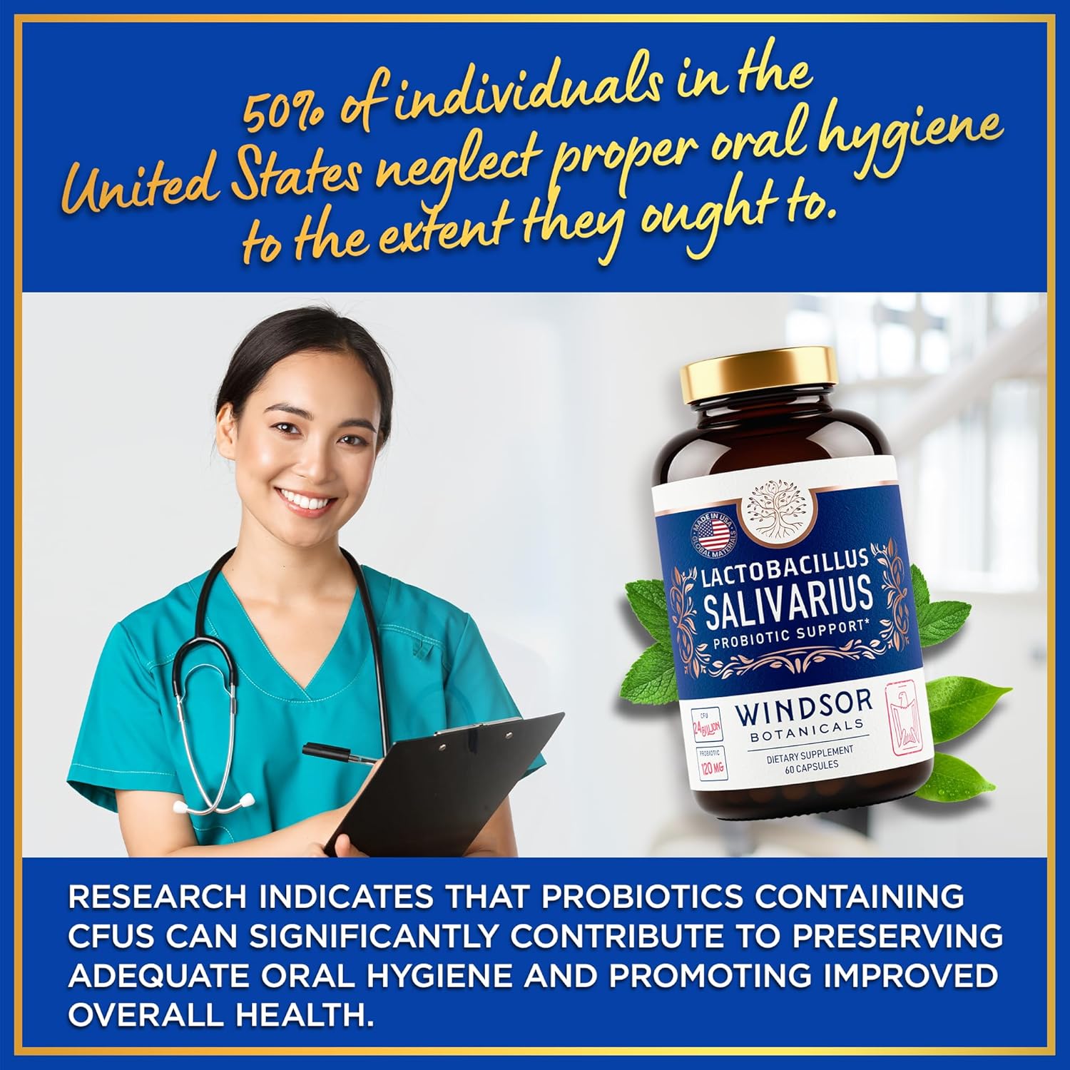 L Salivarius Probiotic Capsules, 24bn CFU, 60 Caps O1834