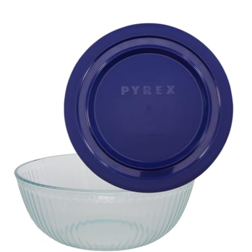 4.5 Quart Glass Mixing Bowl With Blue Lid D658806