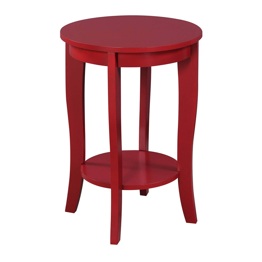 Cranberry Red Round End Table J3537