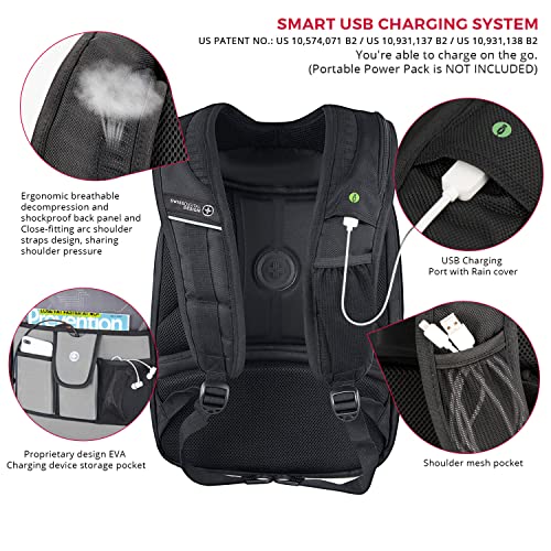 Large Backpack with USB Charging Port and RFID Protection M416990