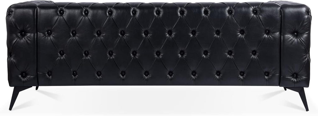 Comfy Couch Traditional Square Arm Sofa 84.06 Inch Width Removable Cushion 3 Seater P833