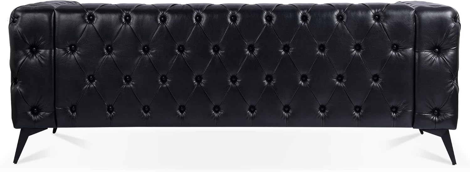 Comfy Couch Traditional Square Arm Sofa 84.06 Inch Width Removable Cushion 3 Seater P833