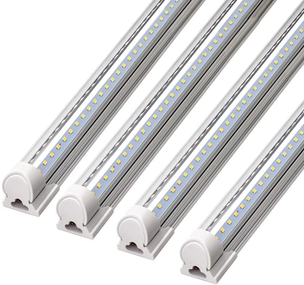 8FT 72W 9000LM 5000K Daylight White T8 Linkable LED Shop Light, 4 Packs O95387