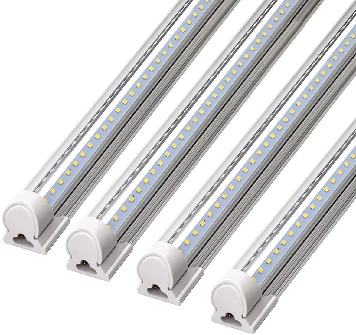 8FT 72W 9000LM 5000K Daylight White T8 Linkable LED Shop Light, 4 Packs O95387