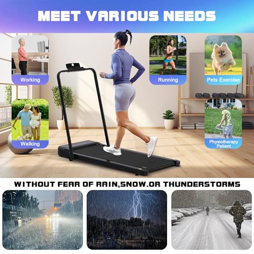 Walking Pad Treadmill, 2.5HP, 265 lb Capacity with Remote Control R7898