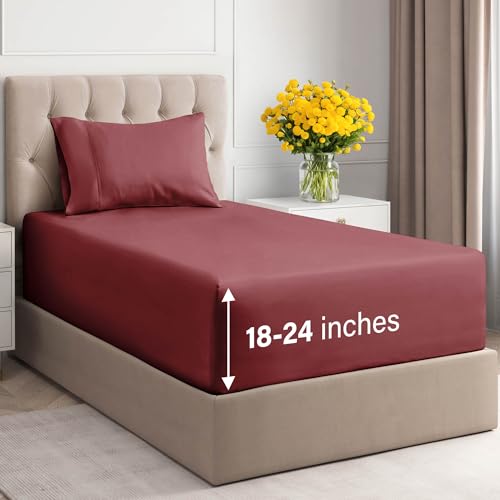 400 Thread Count 100% Cotton 4 Piece Queen Size Light Grey Bedding Sheet Set P273