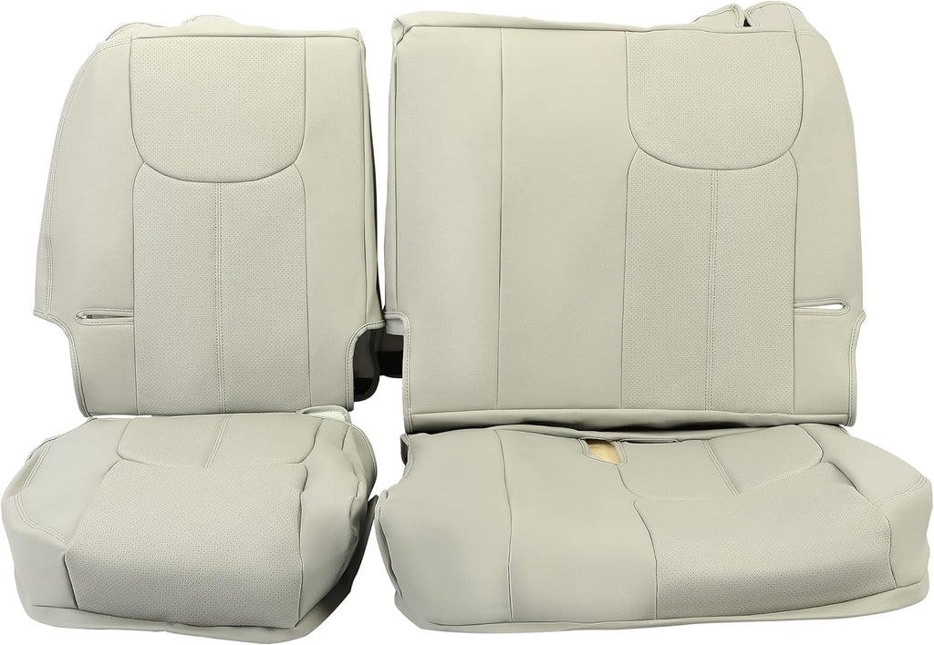 Gray Artificial Leather Seat Cover 3 Rows 8 Seaters D377136