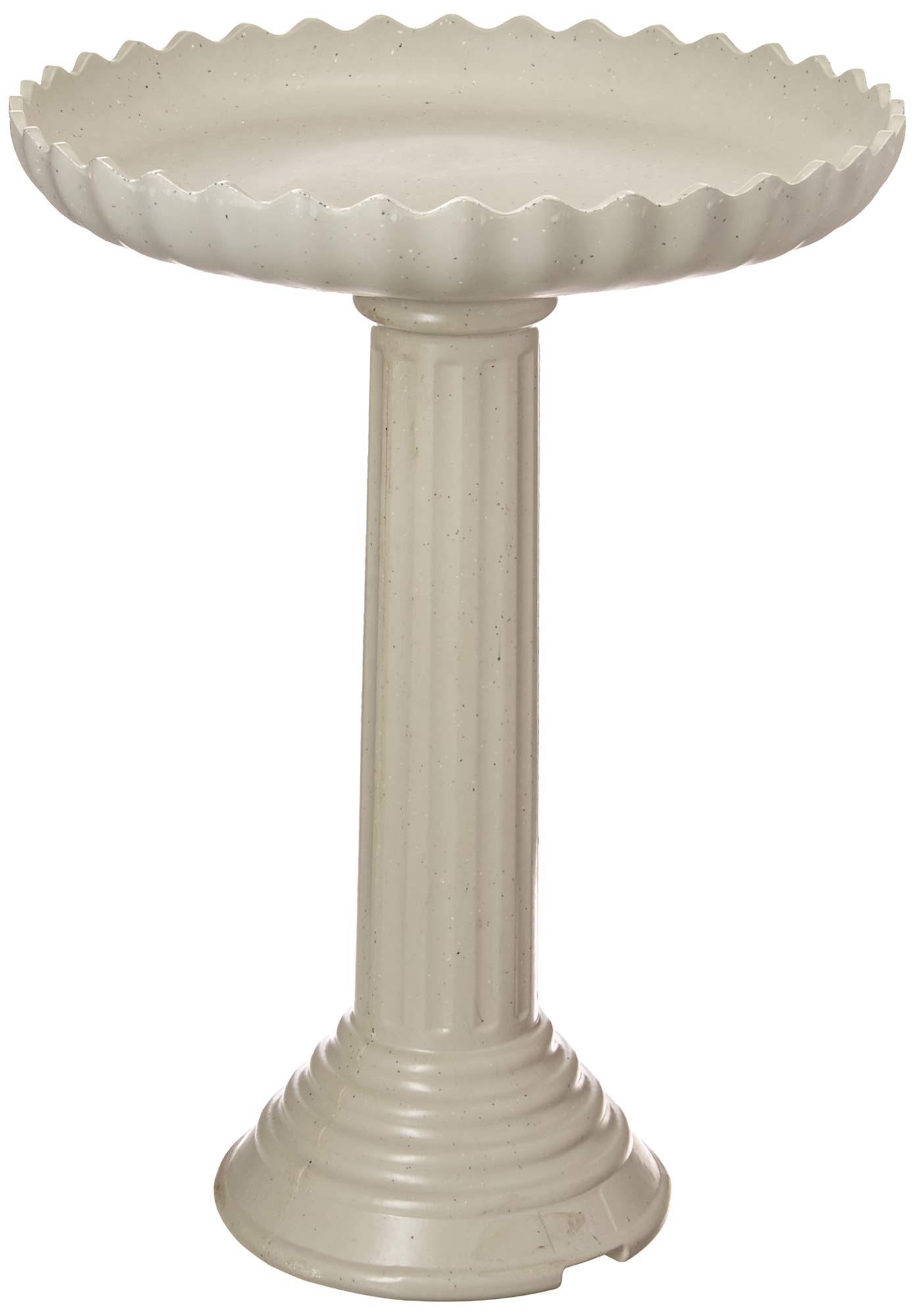 Scalloped Birdbath and Pedestal Combo Z2876