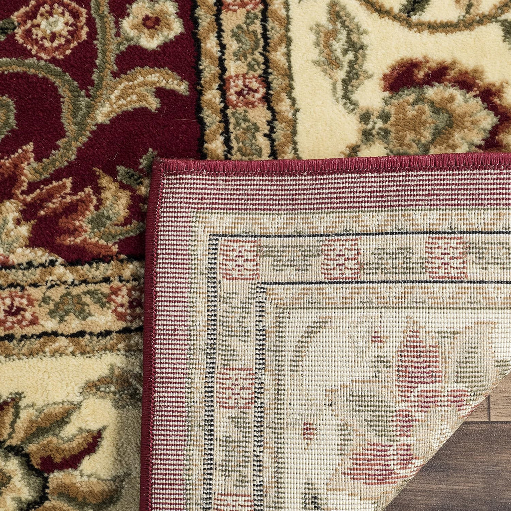 Red & Ivory 6' x 9' Traditional Area Rug Y7204