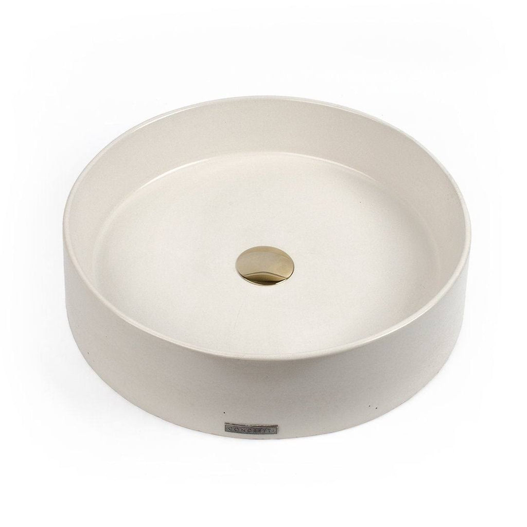 Yellow Concrete Vessel Sink U119157