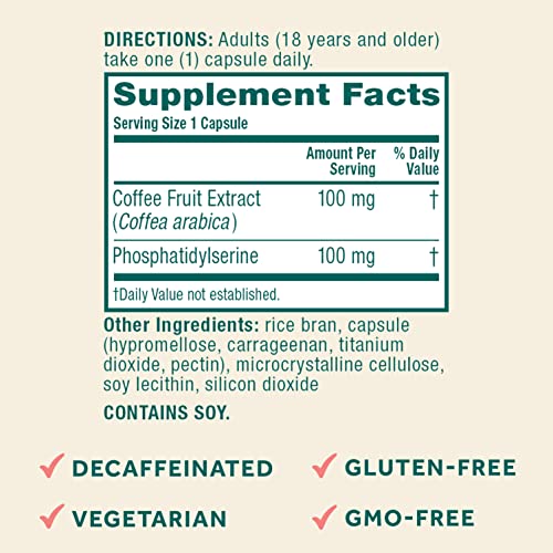 Caffeine Free Brain Supplement Capsules, 30ct Y84917