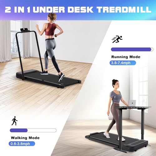 Walking Pad Treadmill, 2.5HP, 265 lb Capacity with Remote Control R7898