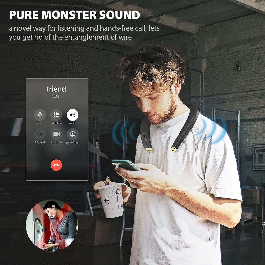 Black Wireless Wearable Bluetooth Speaker A484