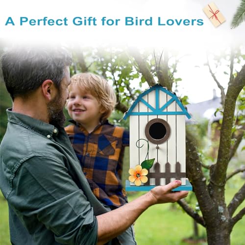 Blue Bird Houses Wooden Bird Nesting Box Y7653