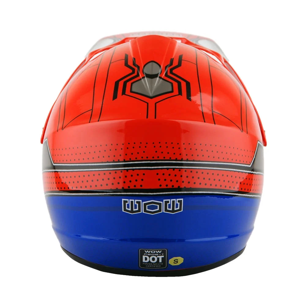 Spider Red Motorcycle Helmet Bundle E123