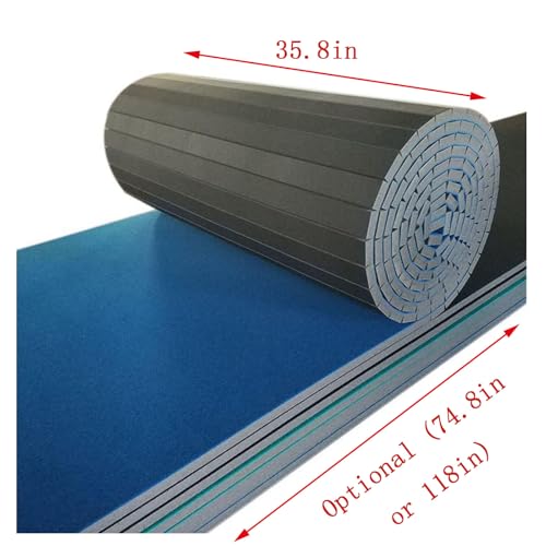 Indoor Gymnastics Track Exercise Mat with Grippy Gym Carpet Top - Sturdy Foam Wrestling Mat G726