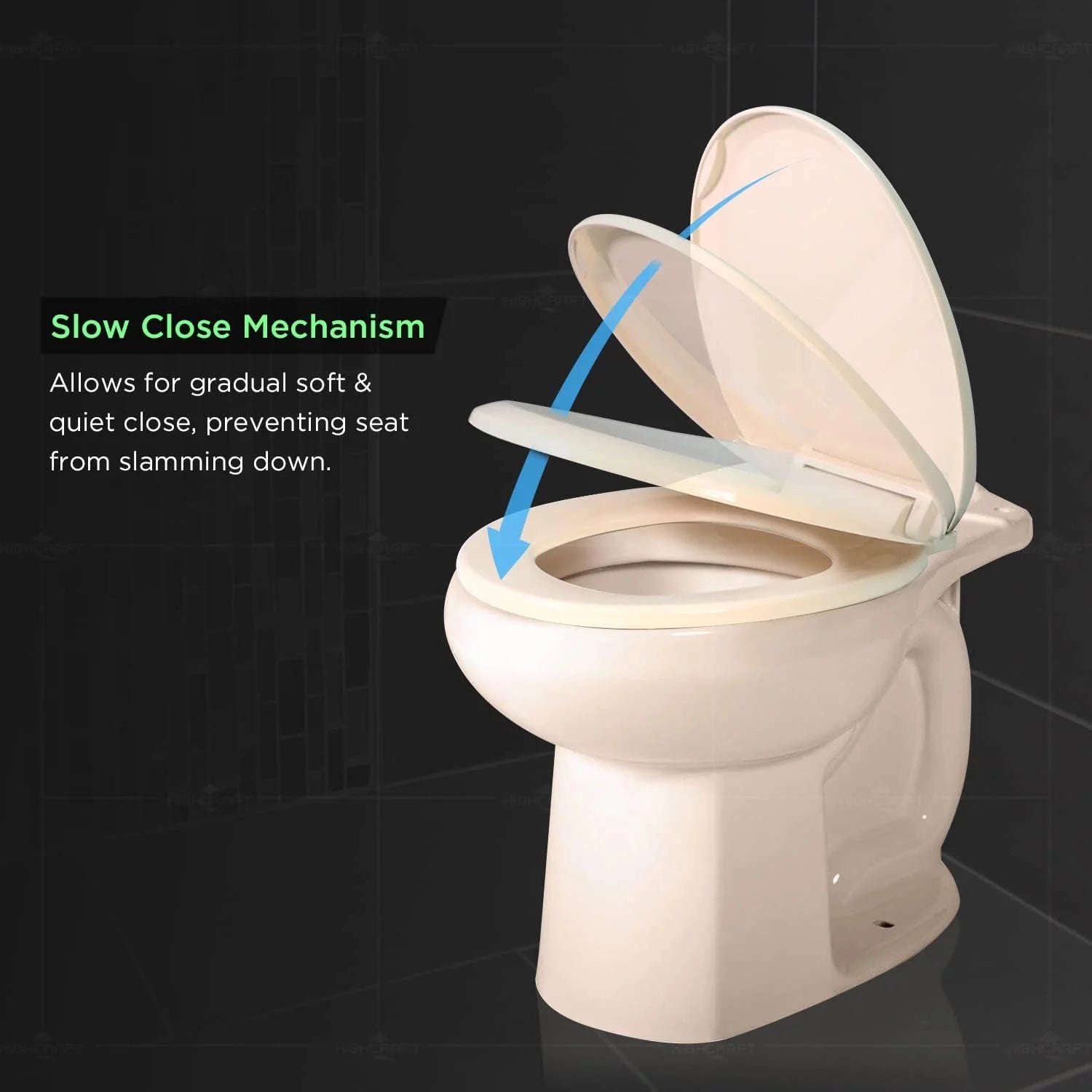 Round Plastic Toilet Seat Slow Close L76447
