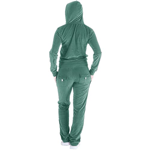 Velour 2 Piece Tracksuit Set V7603