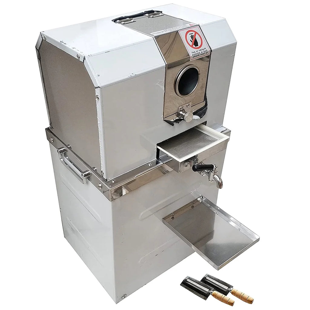 Vertical Electric Sugarcane Juicer Juice Press Machine 4 Rollers Stainless Steel Silver E827
