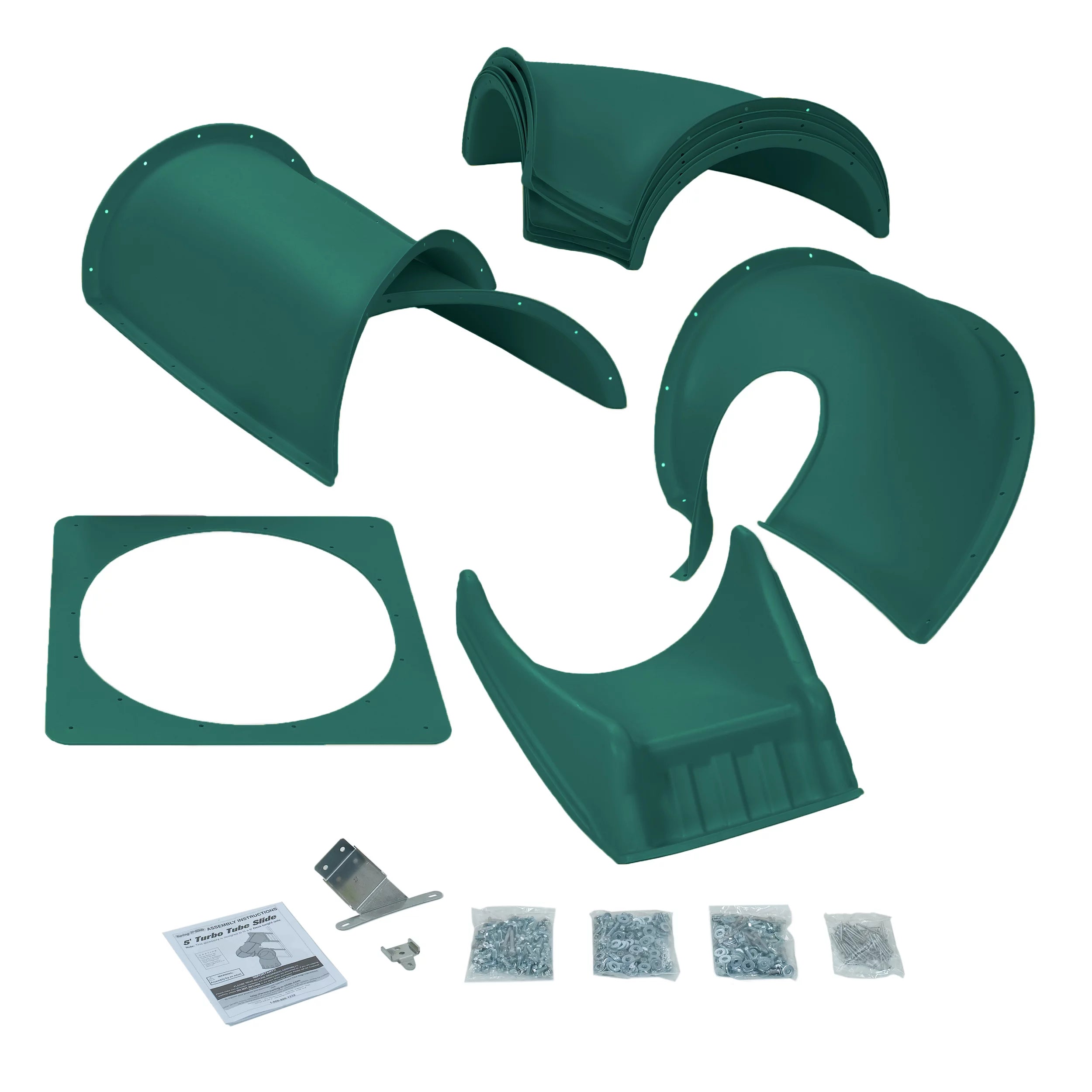 Green Plastic Turbo Tube Slide N740006