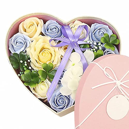 13 Pcs Scented Rose Bath Soap in Heart Gift Box H619