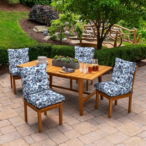 Black Cabana Stripe Tufted Dining Chair Cushion Y63183
