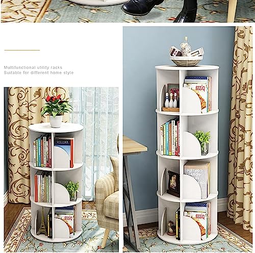 360° Rotating White Bookcase N799