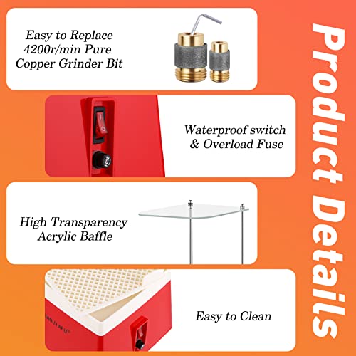 Portable 65W Glass Grinder with Grinding Bit A632