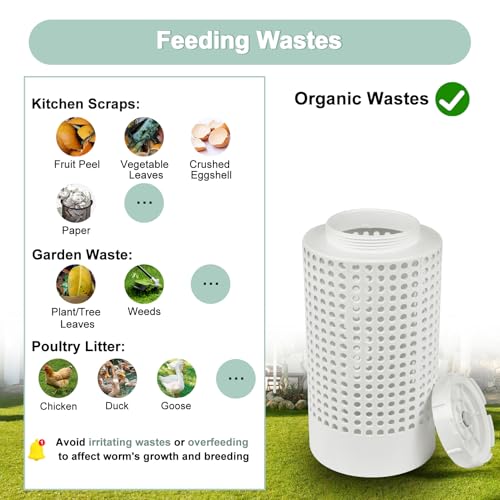 White 2 Gallons In-Ground Worm Compost Bin L989881