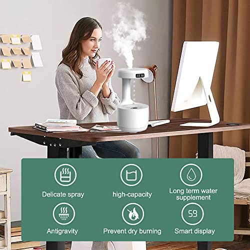 800ml Mini Humidifier with LED Smart Display Clock X450