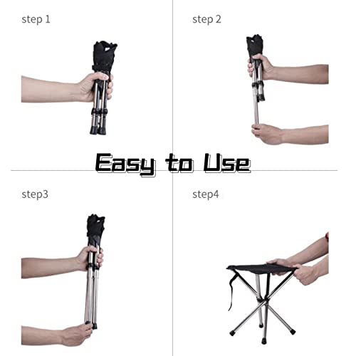 Portable Camping Stool with Side Pocket 12.5in Foldable F93838