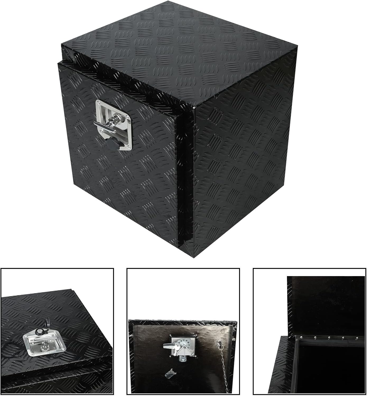 Black Aluminum 5 Bar Tread Tool Box G7637