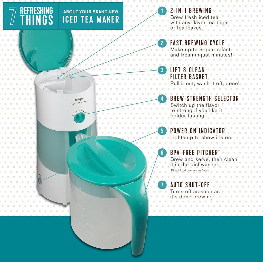 3-Quart Adjustable Brew Strength Iced Tea Maker C98399