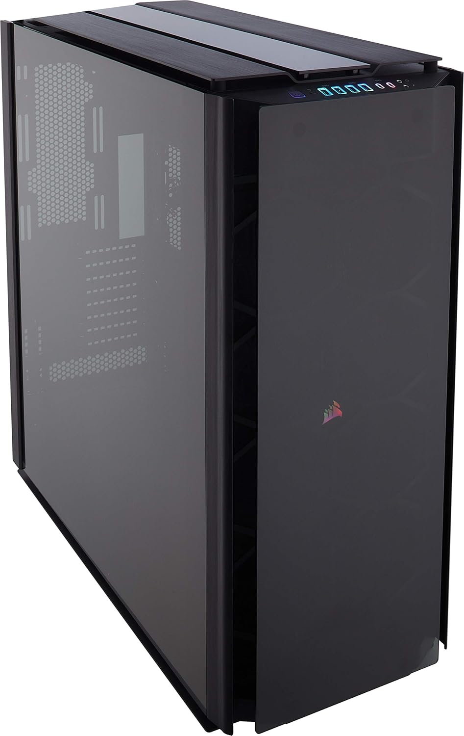 Smoked Tempered Glass Aluminum Super-Tower Case Y435