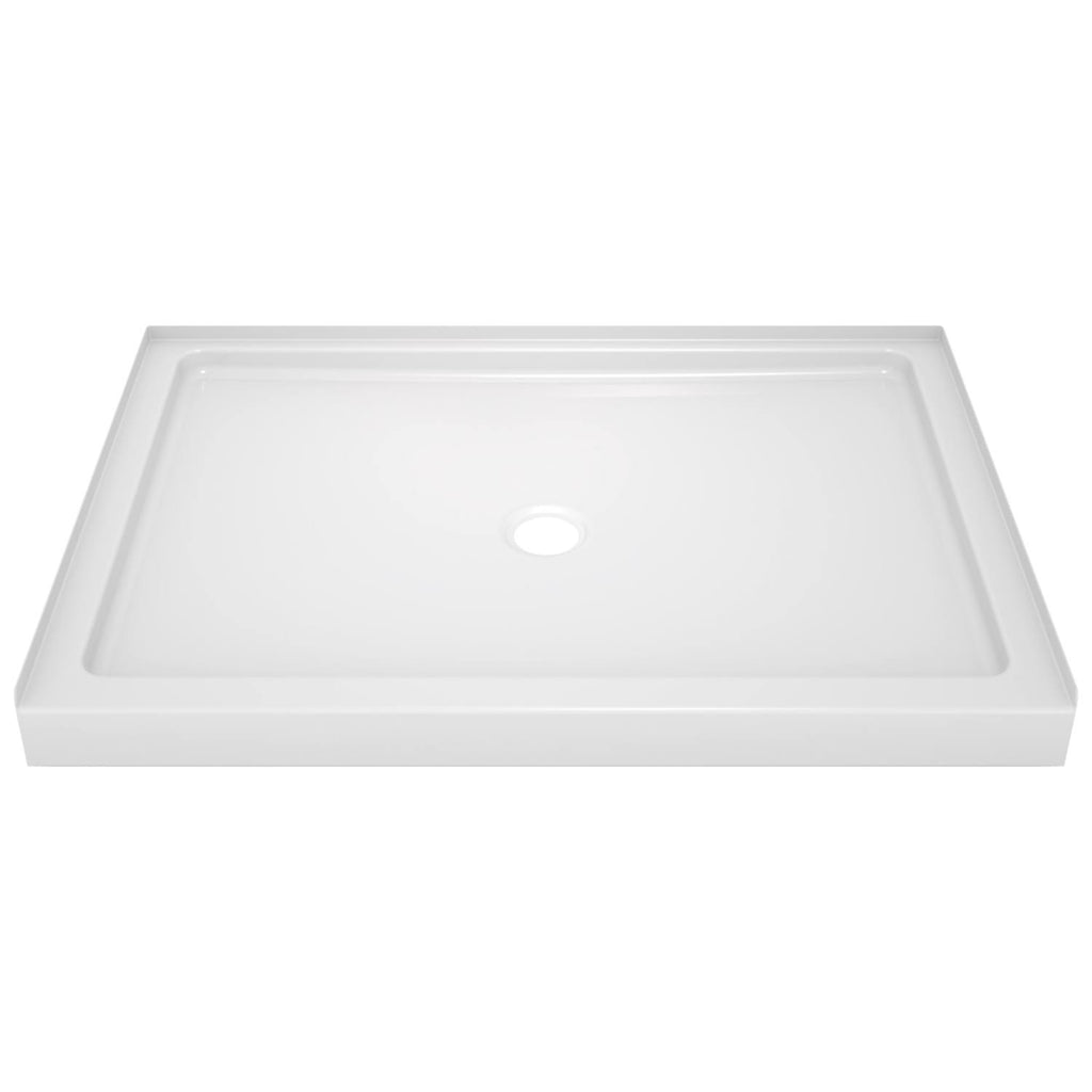 White 48 in. L x 34 in. D Shower Floor & Base J757153