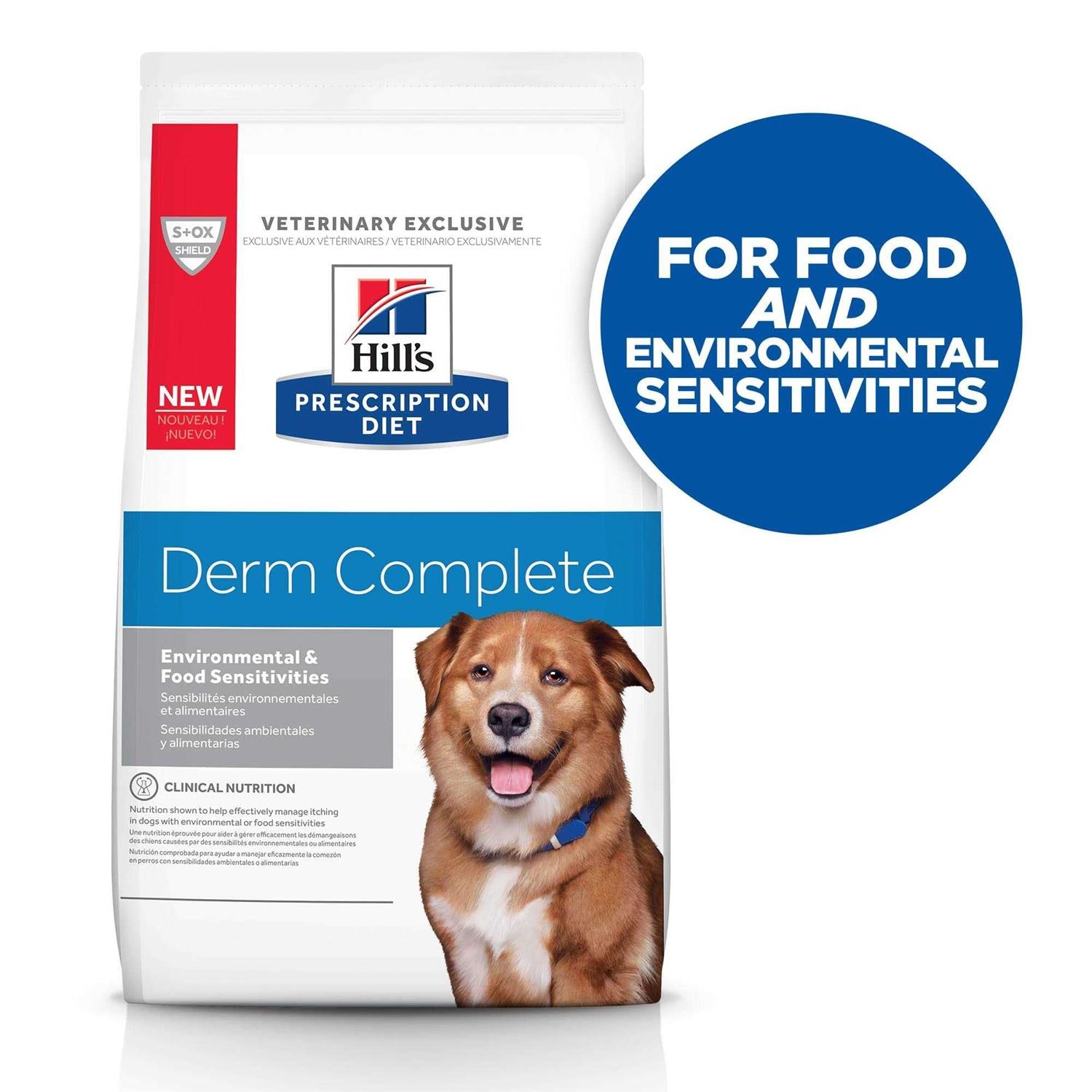 Prescription Diet Derm Complete Skin & Food Sensitivities Dry Dog Food X83221