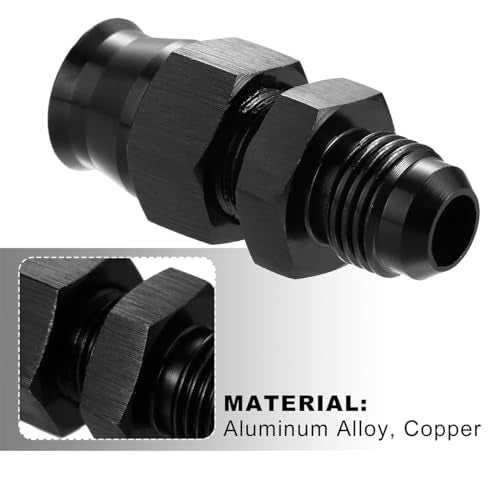 Aluminum Alloy Black Anodized 3/8" Straight Compression Fitting Adapter V842