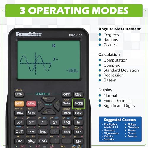 Scientific Graphing Calculator with 3 Operating Modes and 20 Built-in Graphs R7887