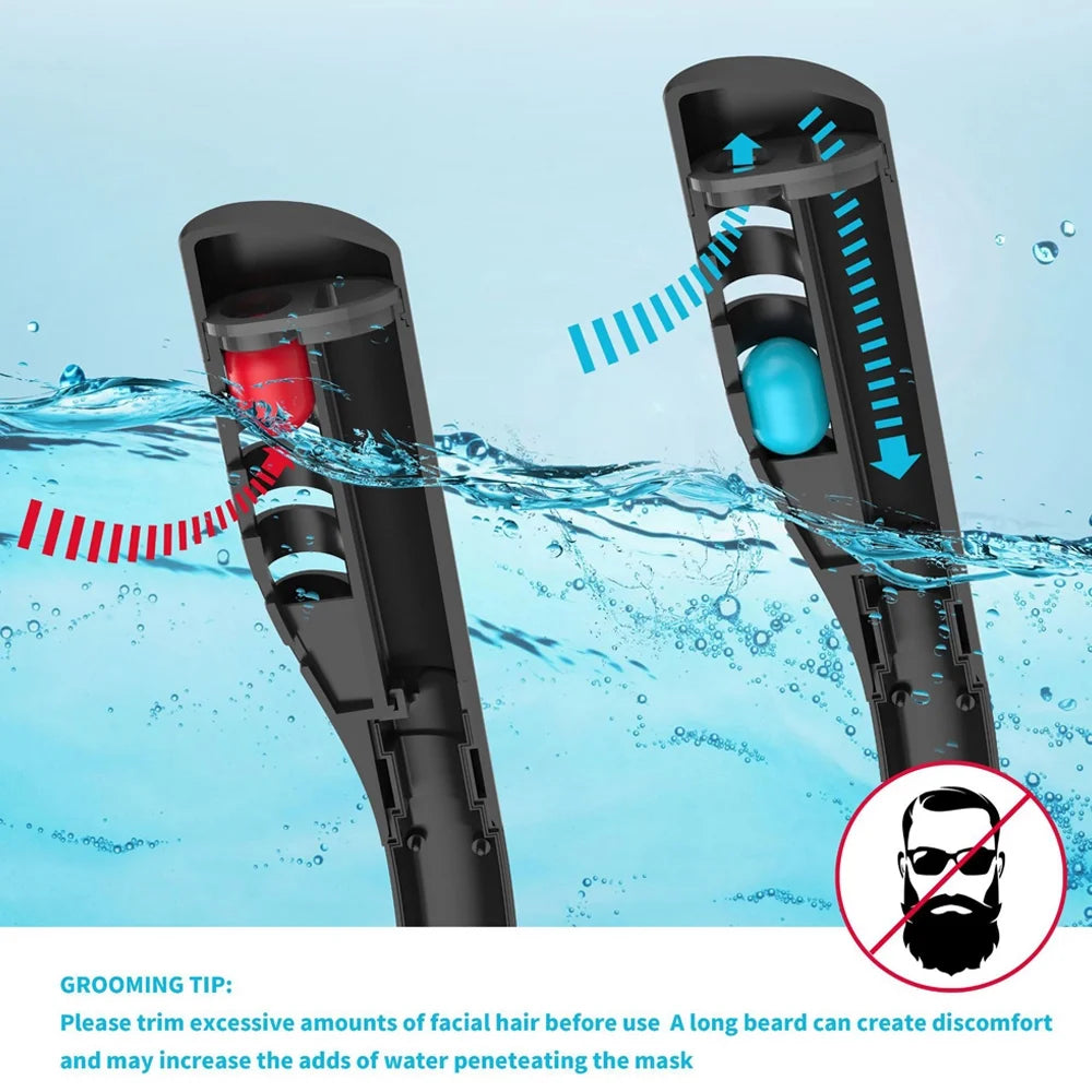 Snorkeling Double Tube Silicone Diving Goggles U267973