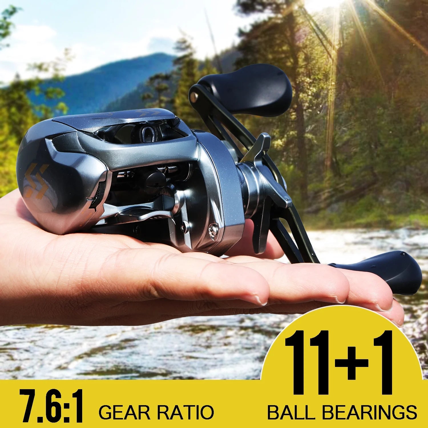 11+1BB High Speed Two-Tone Baitcasting Reel P503