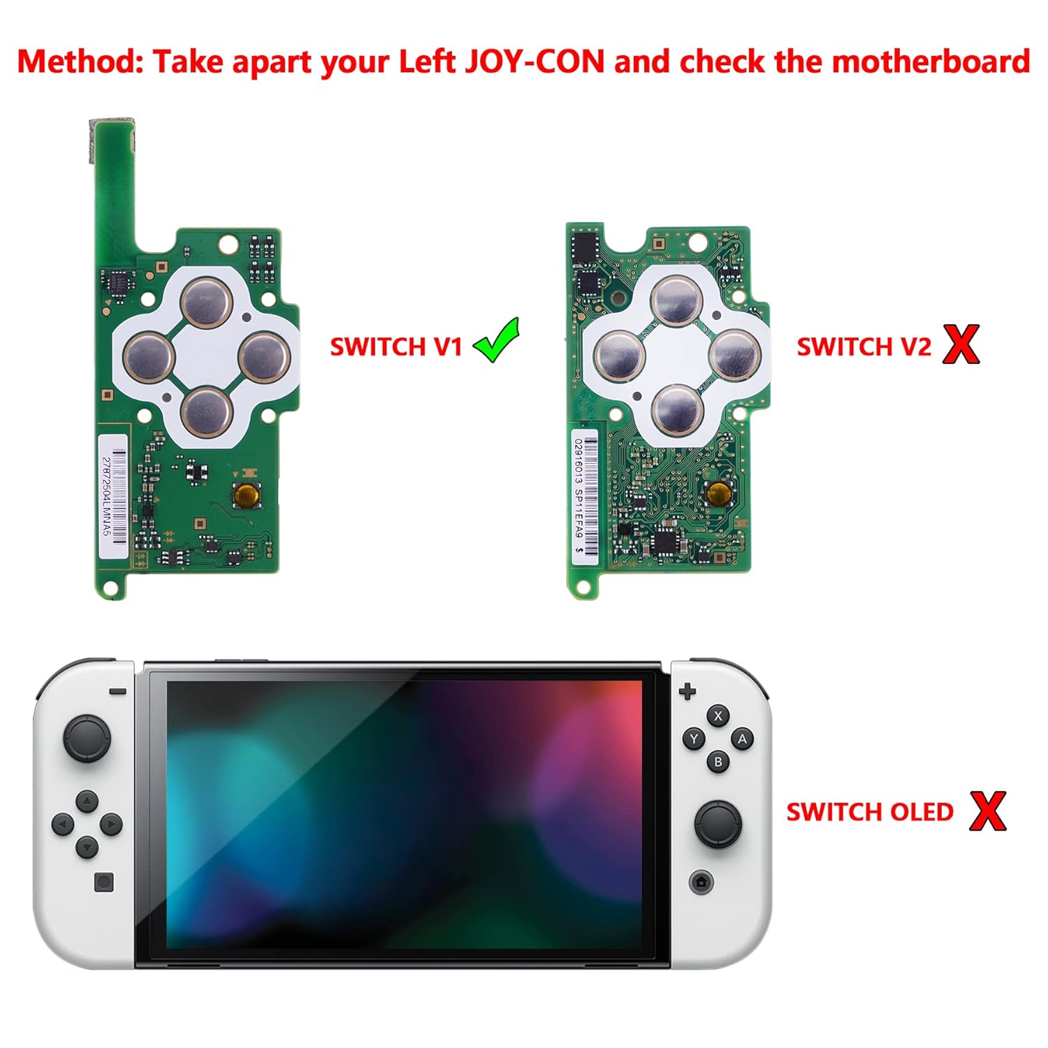 7 Colors 9 Modes LED Kit for Nintendo Switch Joy-Con Controller I1267