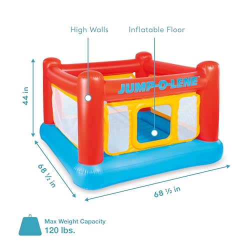 Inflatable Bounce Castle Trampoline with Crawl-Thru Door and Net Q6772
