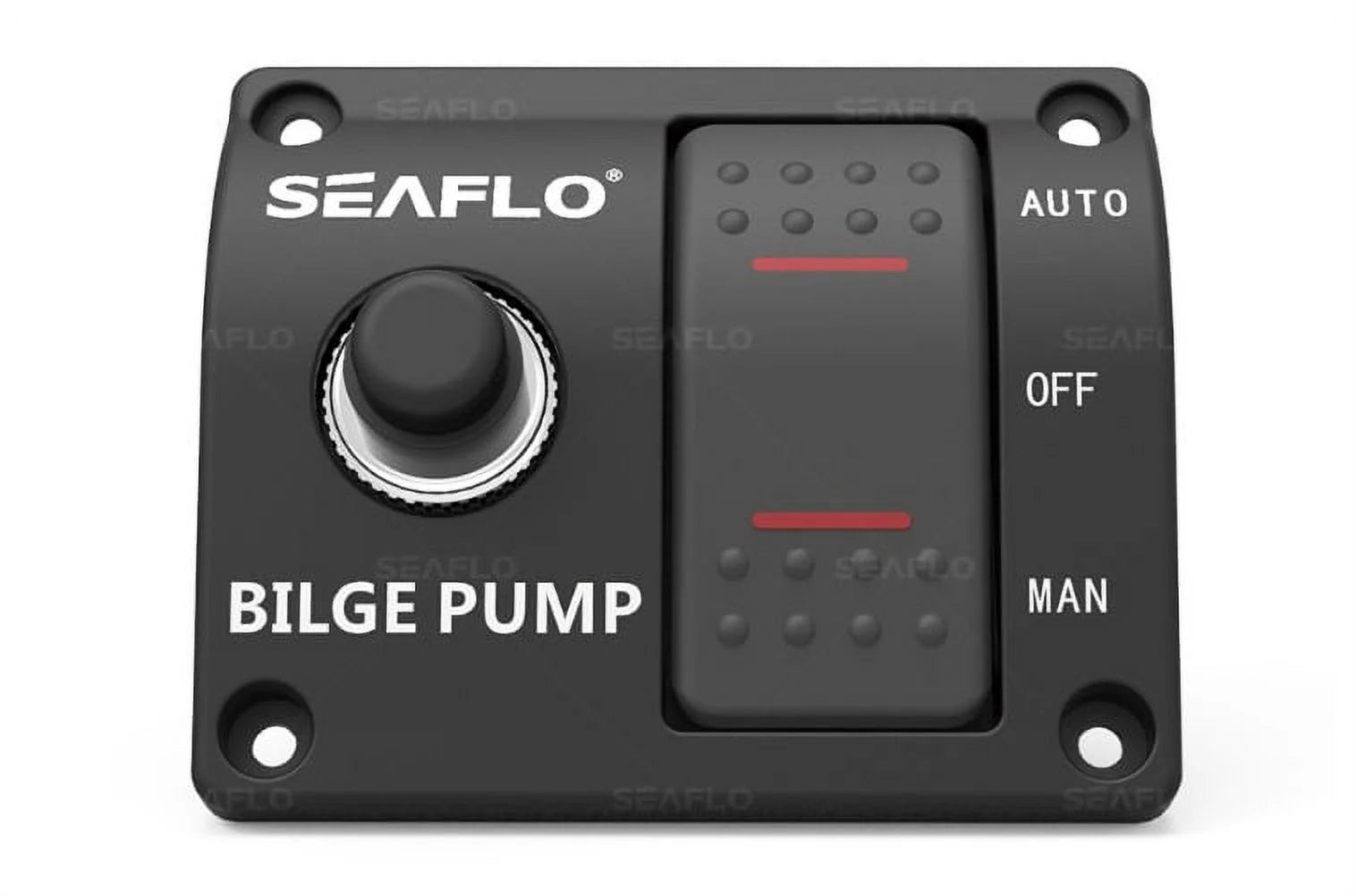 3-Way Bilge Pump Switch Panel 12v 24v with Fuse Holder T5932