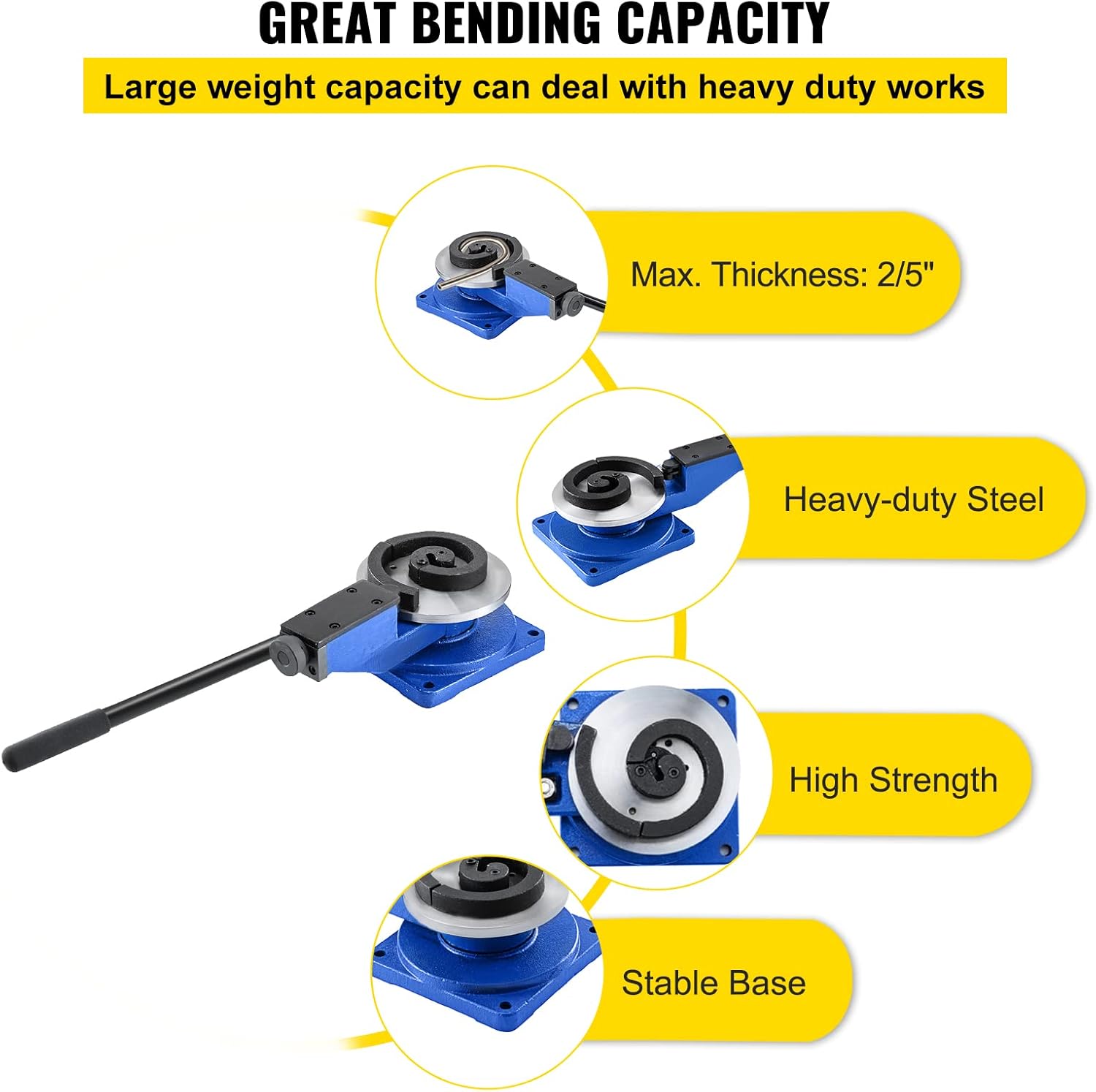 Metal Scroll Bender with 3 Scroll Bender Tools O9234