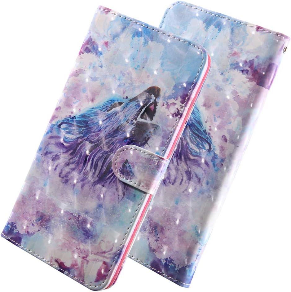 Purple Wolf PU Leather Wallet Case for LG Stylo 5 J364597