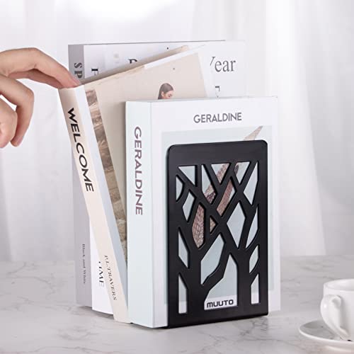 Metal Bookends Black 3 Pair E368