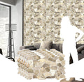 Beige Brown Faux Stone PVC Wall Panels, Pack of 5, Covers 33.5 sq. ft H789311