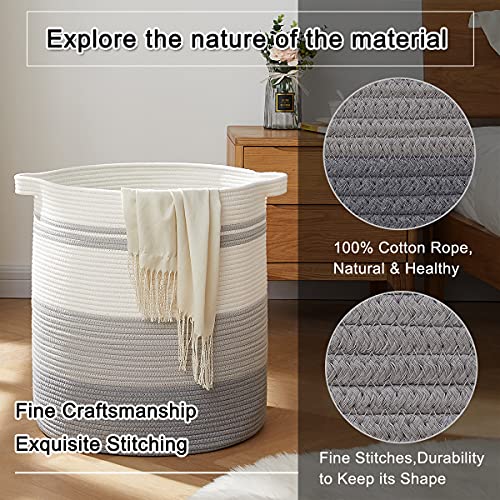 Gradient Yellow 80L Woven Laundry Basket with Handles I460